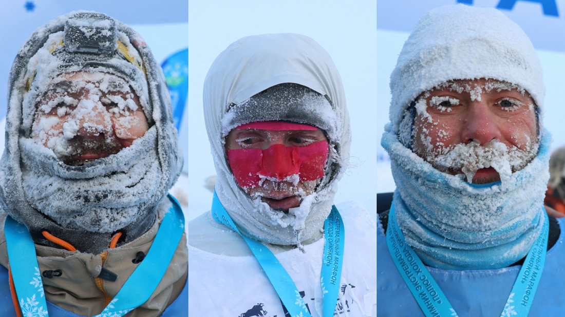 Potret Ekstrem Wajah Atlet Di Winter Marathon Oymyakon Yakutia