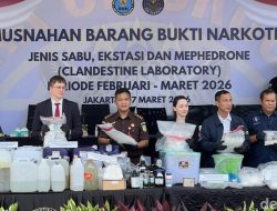 BNN Musnahkan 34,2 Kg Narkoba, Termasuk Sabu dan Party Drug Sindikat Rusia