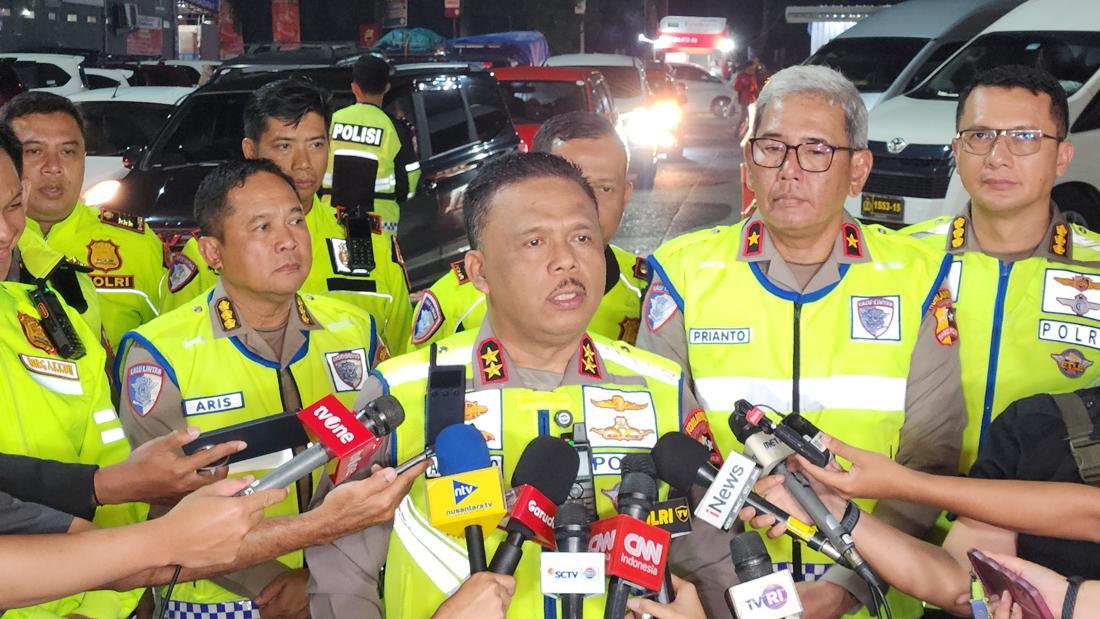 Kakorlantas Arus Balik Arteri Padat Tol Terkendali Berkat Rekayasa Lalu Lintas