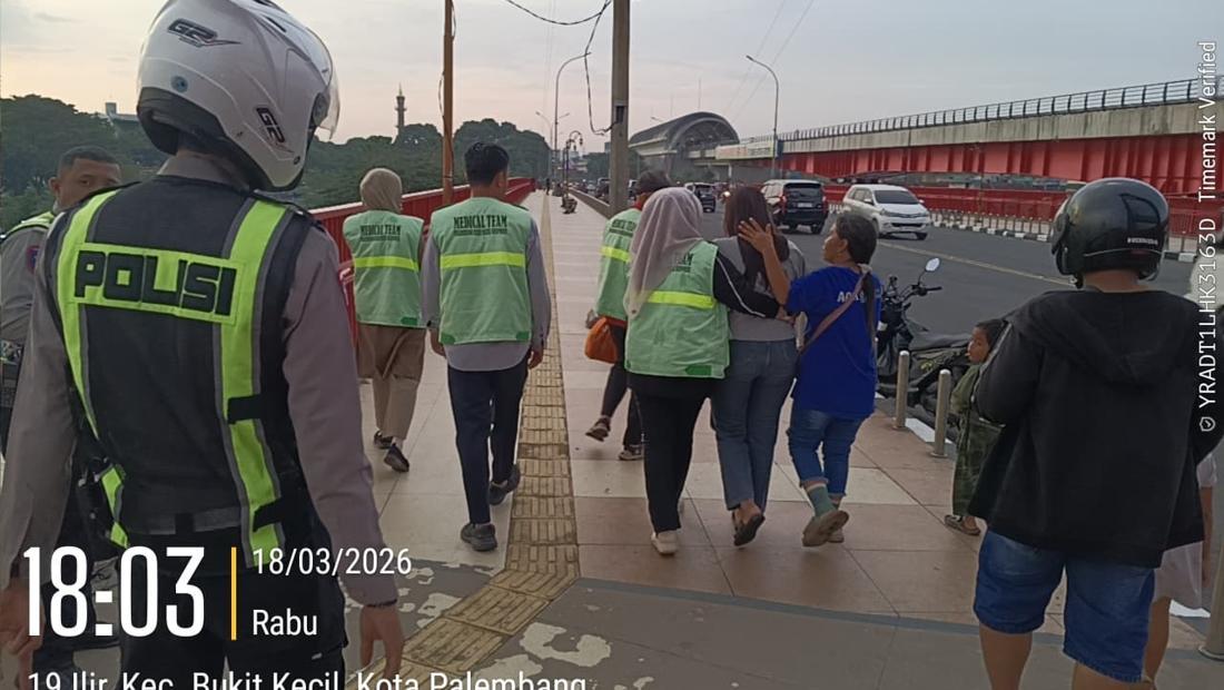 Layanan 110 Polda Sumsel Gagalkan Warga Akhiri Hidup Di Jembatan Ampera